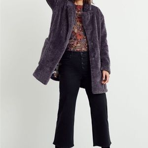 Anthropologie Maeve Lisanne Faux Fur Coat Size L